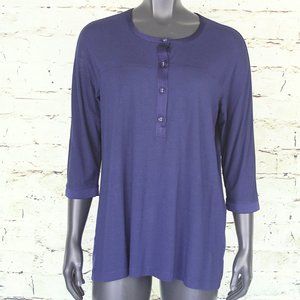 St. John / Purple Top / SZ L /  3/4 Sleeve / NWOT